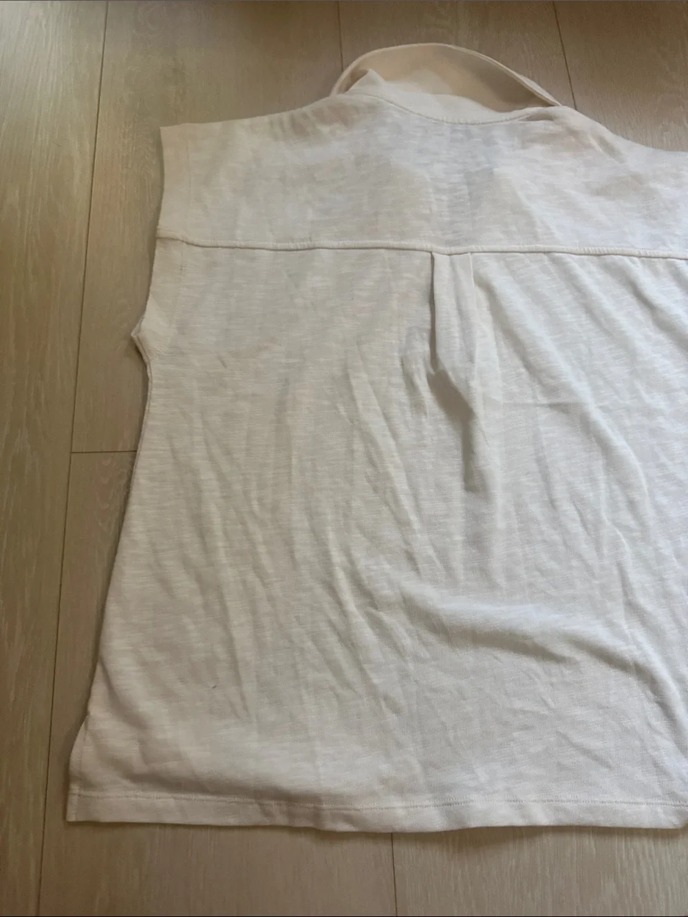 LOFT Cream Polo V-Neck Tunic